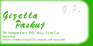 gizella paskuj business card